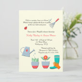 Love Gardening Shower Invitation Kaart (Staand voorkant)