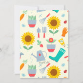 Love Gardening Shower Invitation Kaart (Achterkant)