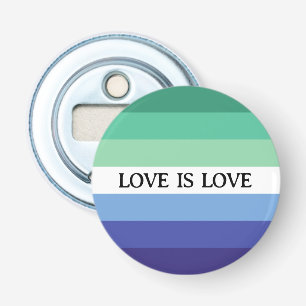 Love Gay Flag LGBTQ Button Flesopener