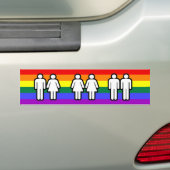 Love Gay Pride Rainbow Bumpersticker (Op auto)