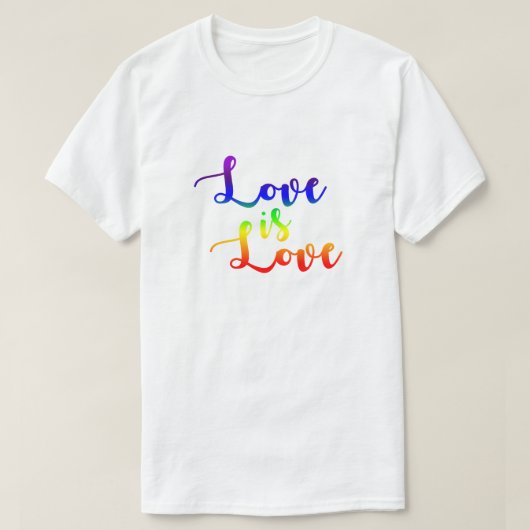 Love Gay Pride Rainbow GLBTQ Design T-shirt (Design voorkant)