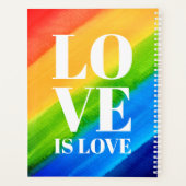 Love Gay Pride Rainbow Planner (Achterkant)