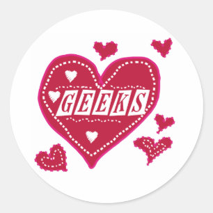 Love GEEKS Ronde Sticker