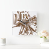 LOVE GEOMESKY ANIMALS elephantl BY MASANSER Vierkante Klok (Huis)