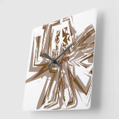 LOVE GEOMESKY ANIMALS elephantl BY MASANSER Vierkante Klok (Hoek)