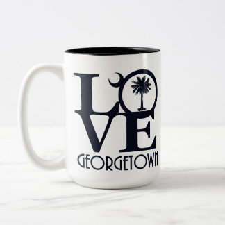 LOVE Georgetown SC 15oz Tweekleurige Koffiemok