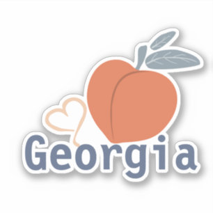 Love Georgia Peach Sticker
