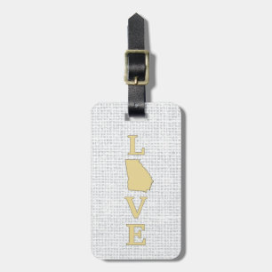 LOVE Georgia State Map Bagagelabel