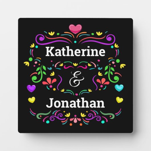 Love Gepersonaliseerd Tabletop Easel Plaque Fotoplaat (Voorkant)