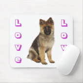 Love German Shepherd Puppy Dog Computer Mousepad Muismat (Met muis)