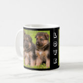 Love German Shepherd Puppy Dogs Coffee Mug (Devant gauche)