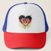 Love Germany Flag Trucker Pet (Voorkant)
