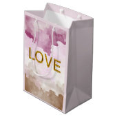 'LOVE' geschenktas (maat Medium) Medium Cadeauzakje (Achterkant Gekanteld)