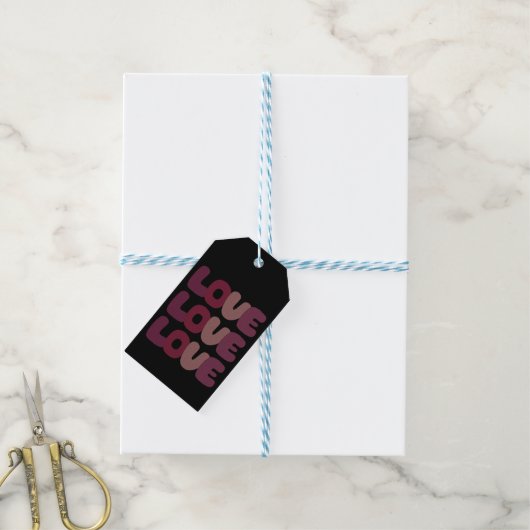 Love Gift Label Cadeaulabel (Met Touw)