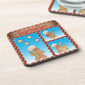 Love Gingerbread Man Bakers Bier Onderzetter (Linkerzijde)