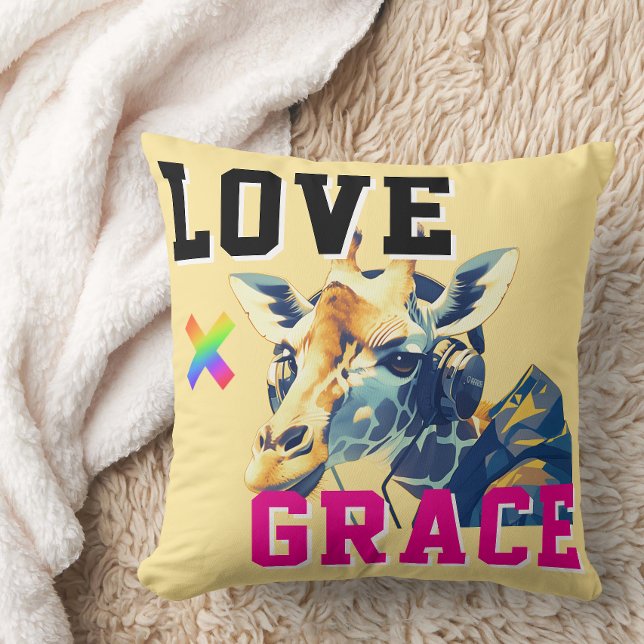 LOVE × GIRAFFE - Custom Kussen (Creator heeft geüpload)