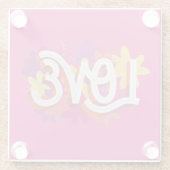 LOVE Glass Onderzetter Glazen Onderzetter (Achterkant)