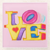LOVE Glass Onderzetters (Voorkant)