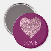 LOVE Glitter Heart Magneet (Voorkant / Achterkant)