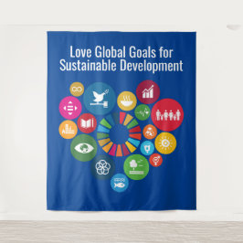 Love Global Goals voor Duurzame Ontwikkeling 2030 Wandkleed