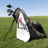 Love Gnome Valentijnsdag Golfhanddoek (Groen)