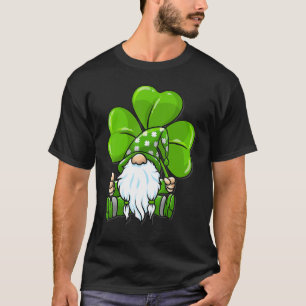 Love Gnomes Irish Shamrock St Patrick's Day Four L T-shirt