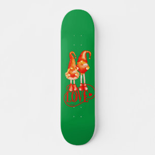 LOVE GNOMES romantische Valentijnsdag gift idee Skateboard