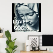 LOVE GOD...32x32 POSTER (Thuiskantoor)