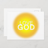 Love God Golden Yellow Briefkaart (Voorkant / Achterkant)