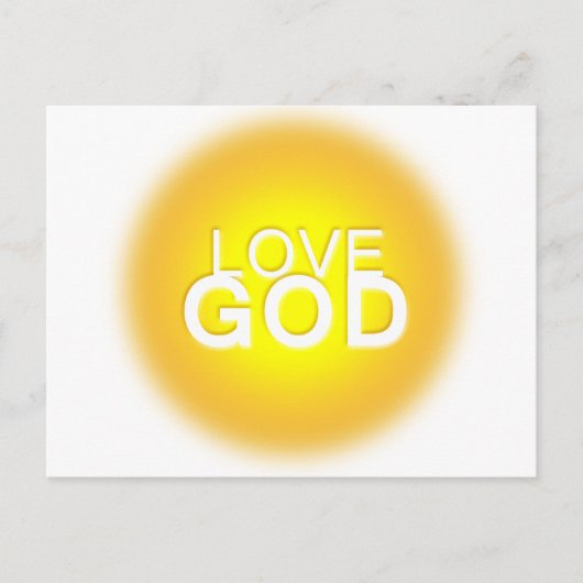 Love God Golden Yellow Briefkaart (Voorkant)