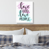 Love God, love people   Canvas Afdruk (Insitu (Slaapkamer))