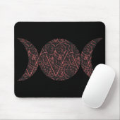Love Goddess Black background mousepad Muismat (Met muis)