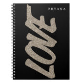 LOVE Gold Parties scintillant Sparkle Carnet moder (Devant)