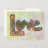 Love Golden Pastels Art Painting Carte postale (Devant / Derrière)
