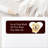 Love Golden Retriever Dog Address Label (Insitu)