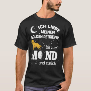 Love Golden Retriever Moon T-shirt