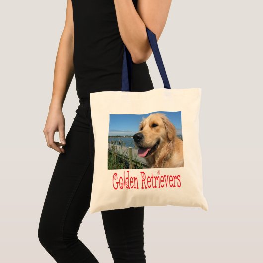 Love Golden Retriever Puppy Dog Canvas Canvas tas (Voorkant (product))