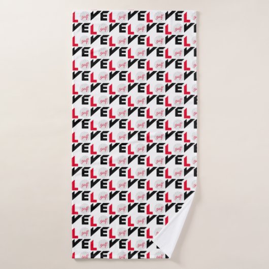 Love golf badhanddoek (Badhanddoek)