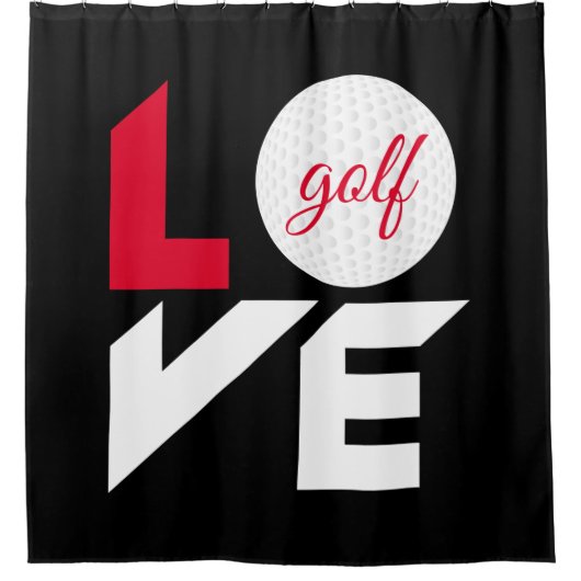 Love golf douchegordijn (Voorkant)