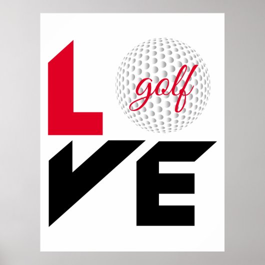 Love golf poster (Voorkant)