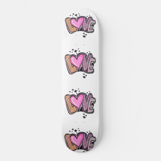 Love Graffiti Art Skateboard (Voorkant)