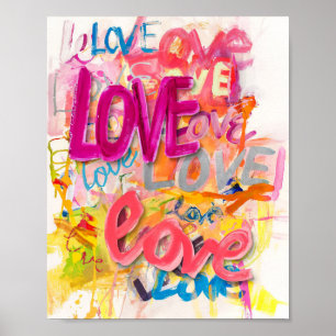 LOVE Graffiti Kunstposter Poster