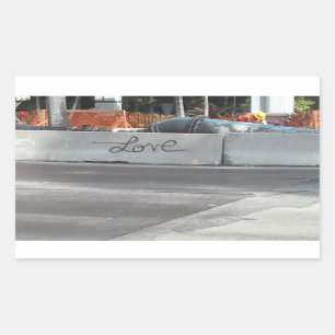~Love Graffiti~ STICKER, CUSTOMIZE IT! Rechthoekige Sticker