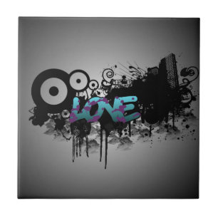 LOVE Graffiti Tegeltje