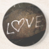 Love Graffiti Zandsteen Onderzetter (Voorkant)