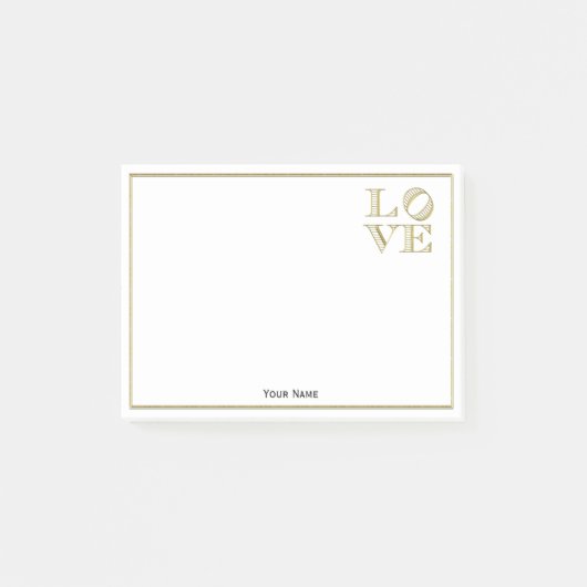 LOVE Grafische tekst - Nepgoud Post-it® Notes (Voorkant)