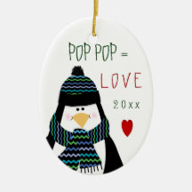 Love Grandfather Fun Penguin kerstcadeau