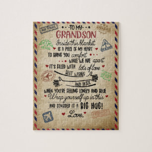 Love Grandson Brief aan mijn kleinzoon van oma Legpuzzel