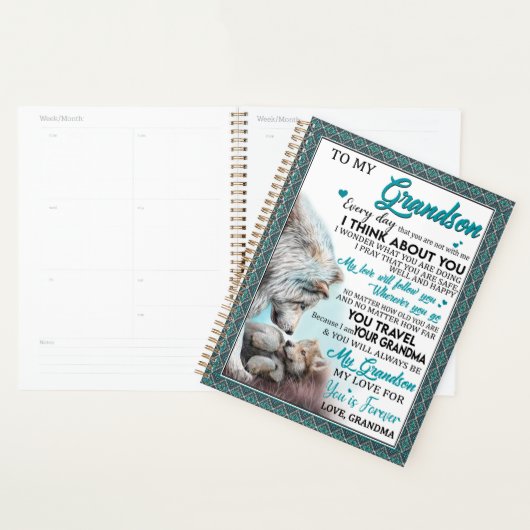 Love Grandson | Brief aan mijn kleinzoon van oma Planner (Display)