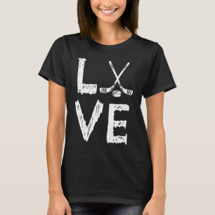 Love Graphic Hockey Player Field Hockey Sti T-shirt